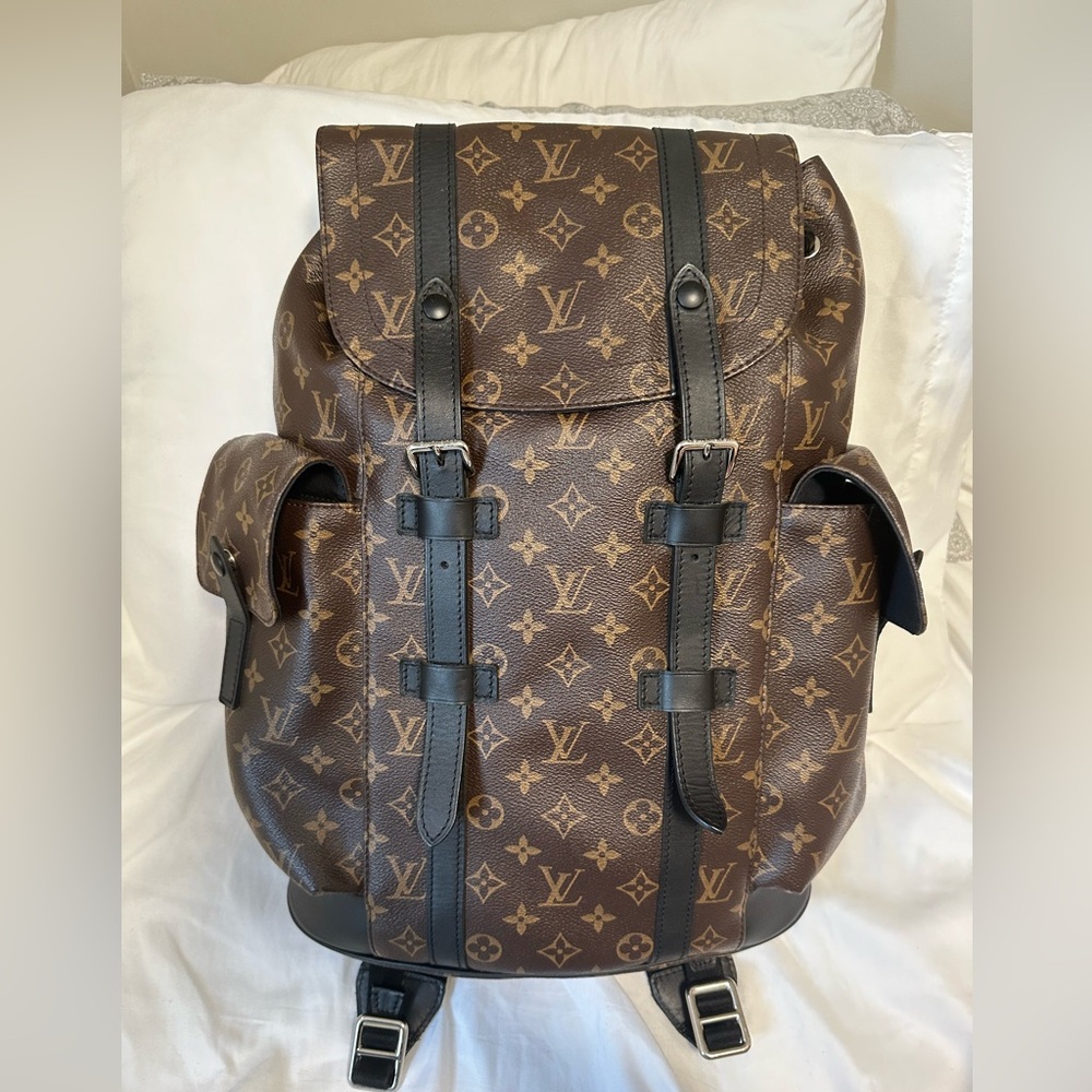 Louis Vuitton Christopher MM in Monogram Macassar Canvas